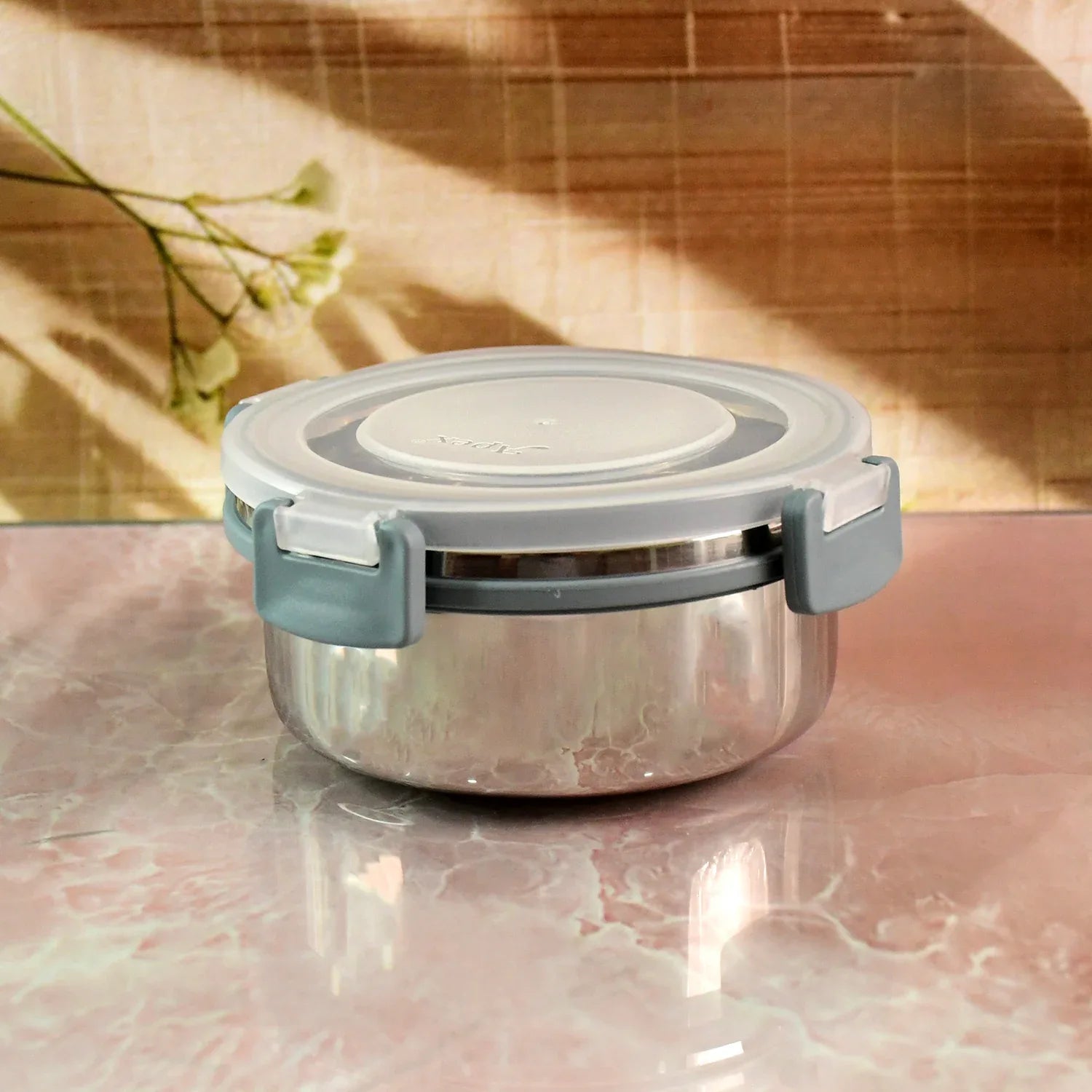 Apex Round Airtight Food Storage Container Approx 500 Ml (1 Pc) - Zidbik