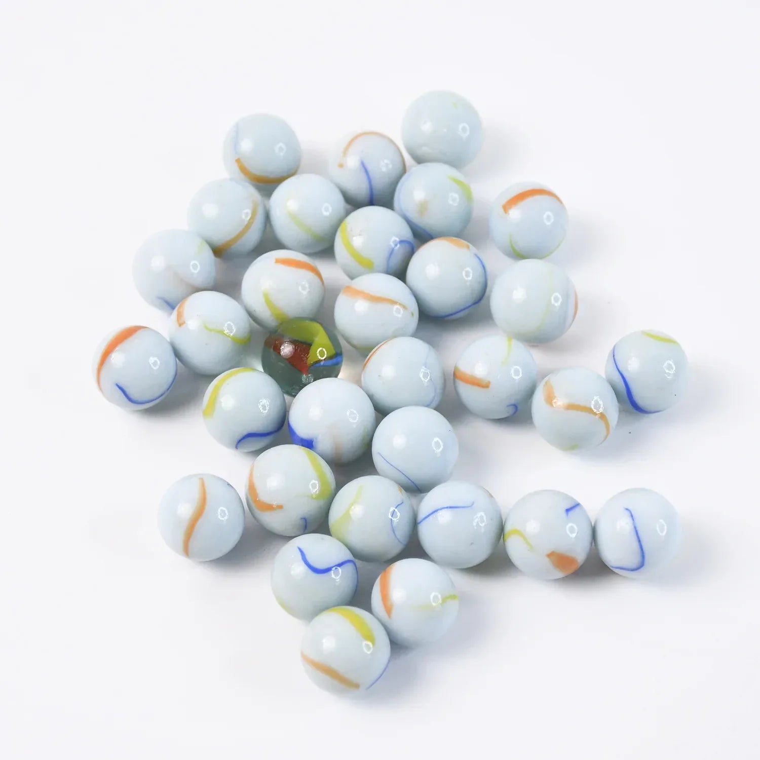 Classic Glass Marbles Pack Of Approx 30 Pc - Zidbik
