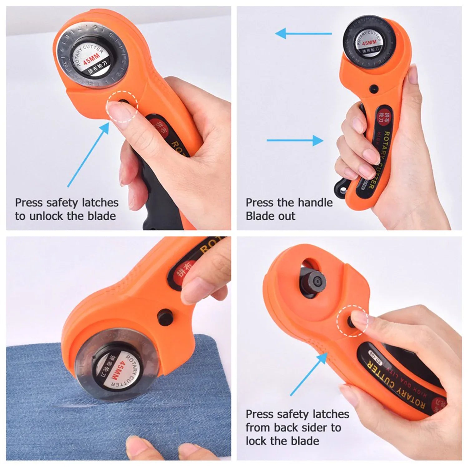 9048 Manual Sewing Roller Cutter Rotary Blade - Zidbik