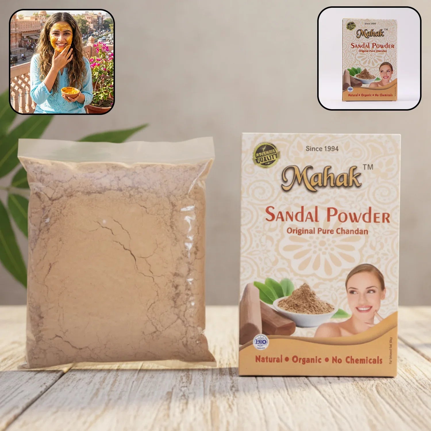 Natural Sandal Powder For Traditional Skincare 50 Gm - Zidbik