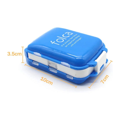 Portable Blue Dual-sided Pill Organizer Box (1 Pc) - Zidbik