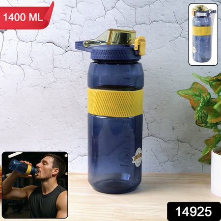Sports Water Bottle With Flip Lock Lid 1400ml - (1 Pc) - Zidbik