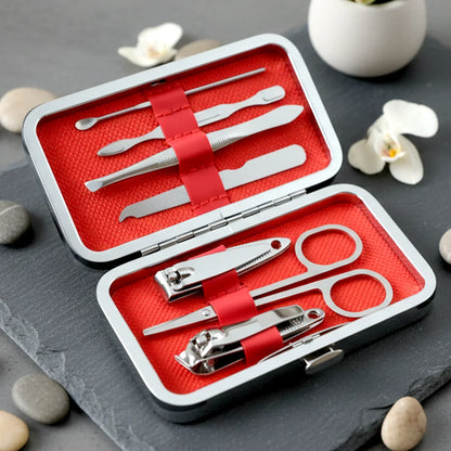 7 In 1 Stainless Steel Manicure Pedicure Grooming Kit - Zidbik