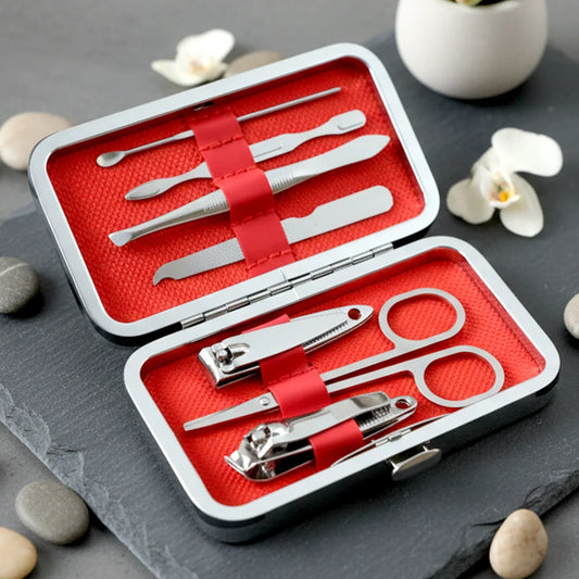 7 In 1 Stainless Steel Manicure Pedicure Grooming Kit - Zidbik