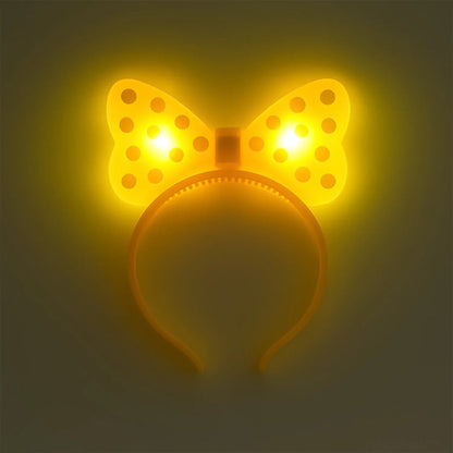 Led Glowing Bow Hairband (1 Pc) - Zidbik