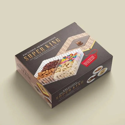 Plastic Super King Exclusive Mukhavasdani Dry Fruit Boxes (1 Pc) - Zidbik