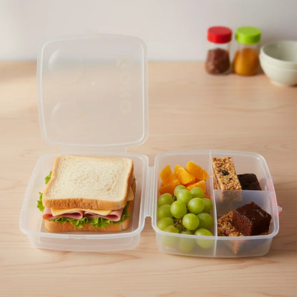 1 Large And 3 Small -compartment 1400 Ml Multipurpose Lunch Box (1400 Ml 1 Pc) - Zidbik