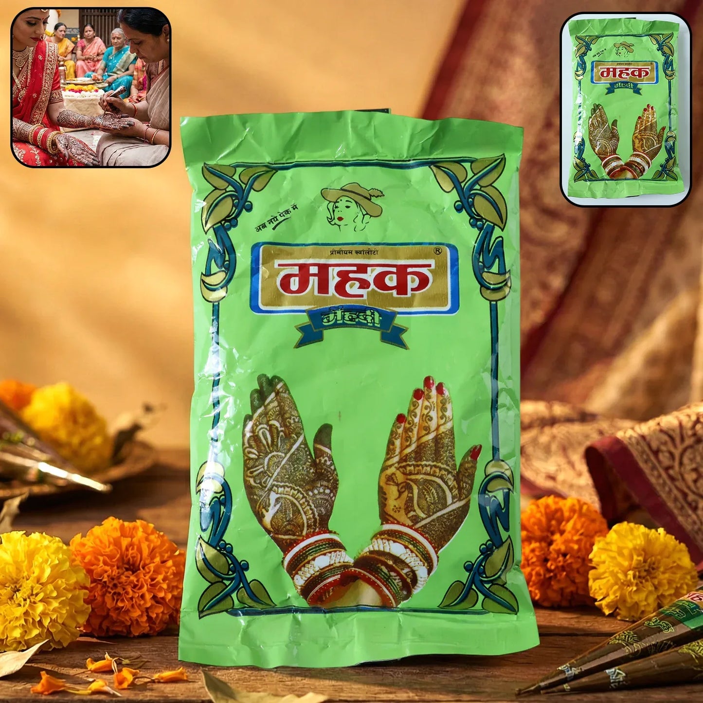 Traditional Herbal Mehndi Powder ( 80 Gram Pack) - Zidbik