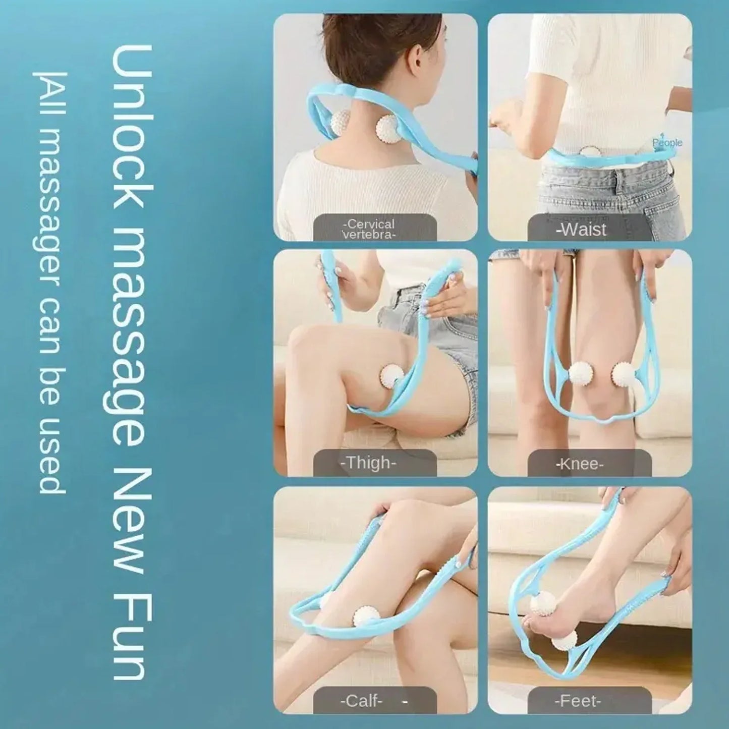 6593 Neck Shoulder Massager 13.5x7.08in Portable Relieving The Back For Men Relieving The Waist Women - Zidbik