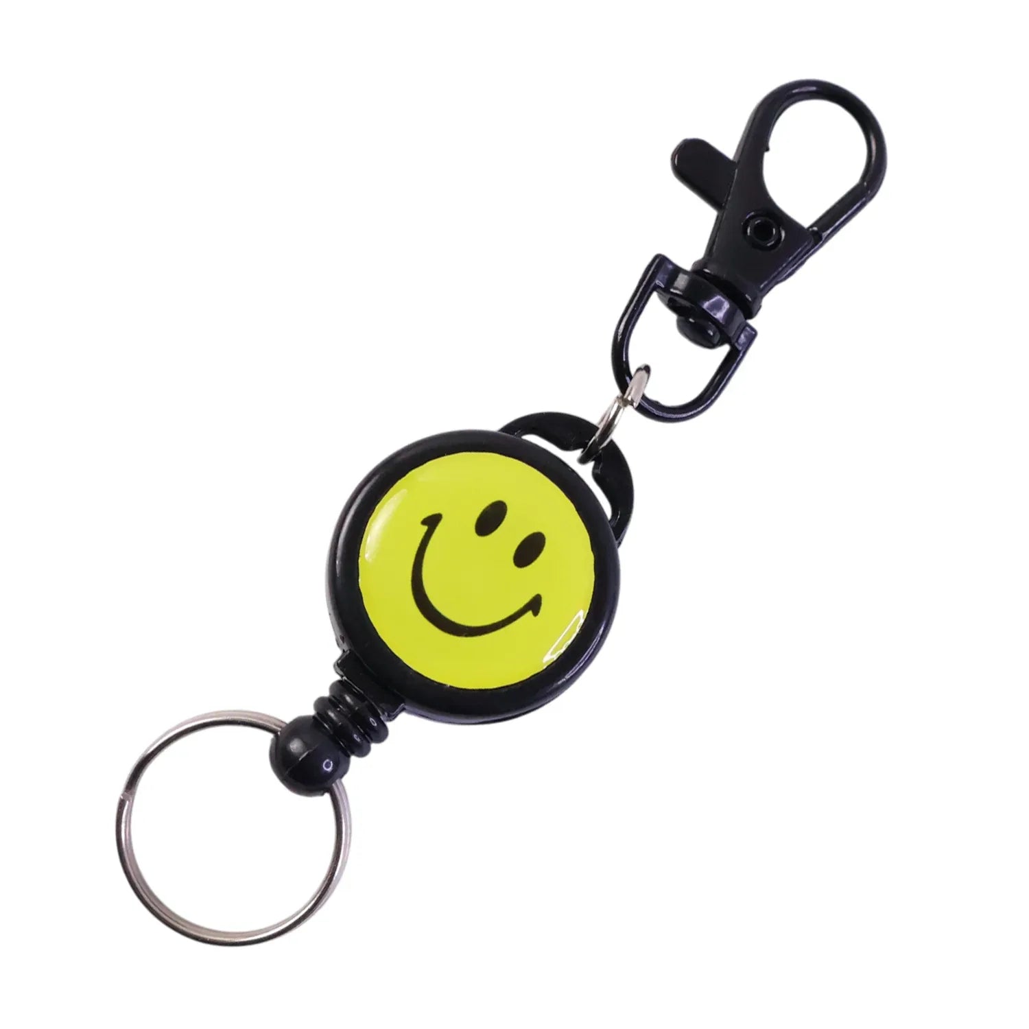 Smiley Face Retractable Keychain (1 Pc) - Zidbik
