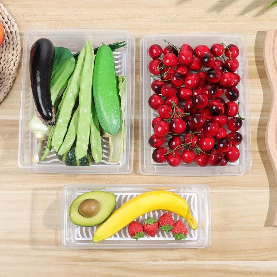 Fridge Storage Containers Box 27*11.6*6.5cm (Pack of 2)