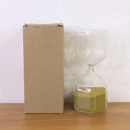 Faceted Glass Hourglass Sand Timer - (1 Pc 4 Minutes Approx Time) - Zidbik