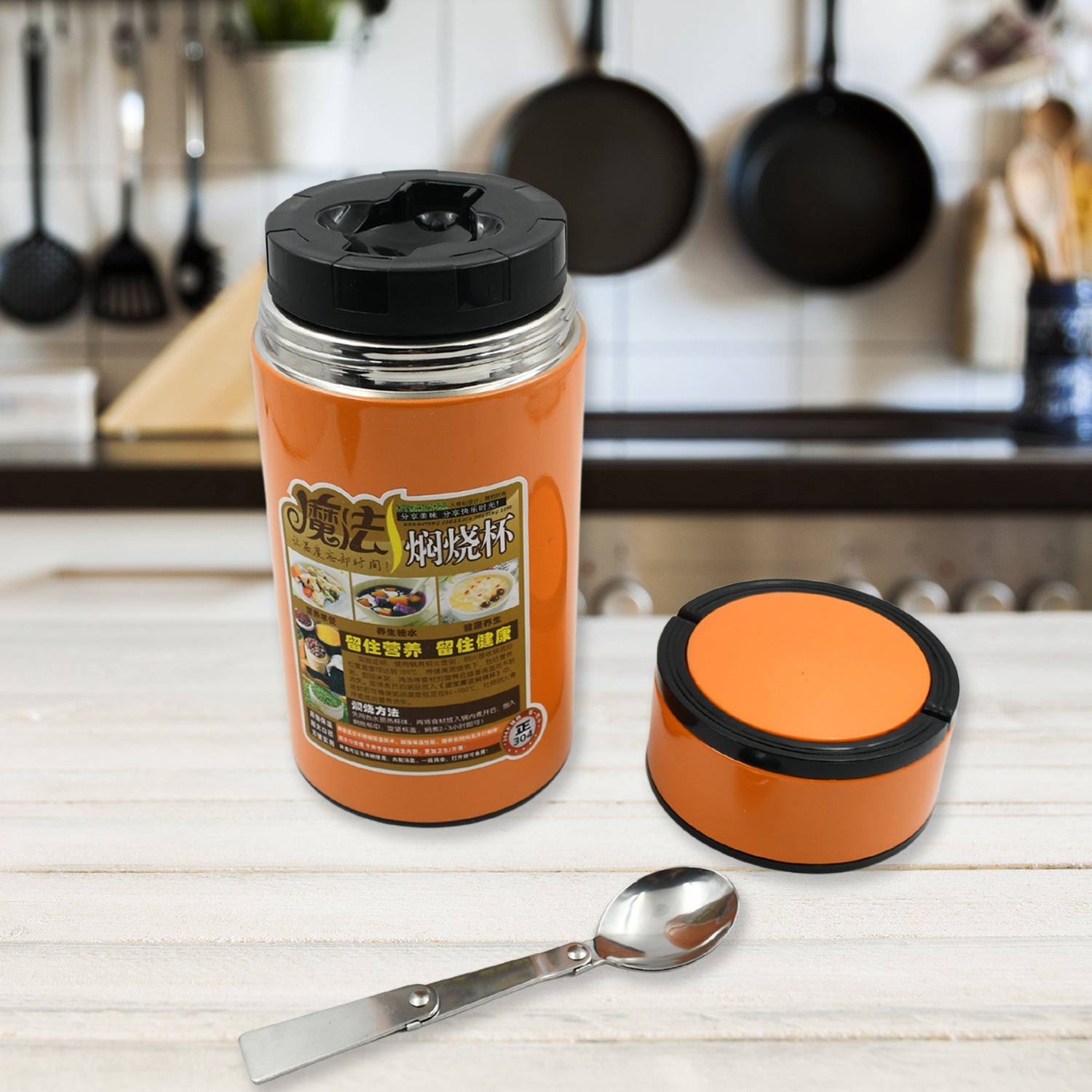 12771 Stainless Steel Water Bottle With Foldable Spoon  Handle Easy To Carry Leak Proof Rust Proof Hot  Cold Drinks Gym Sipper Bpa Free Food Grade Quality Steel Fridge Bottle For Office  Gym  School (1000 Ml) - Zidbik