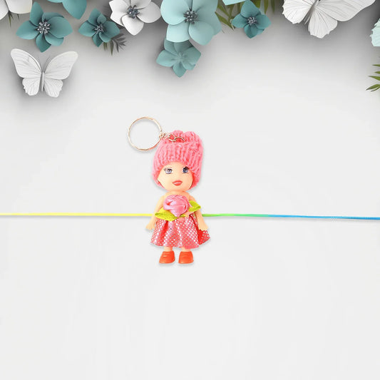 Multifunction Doll Rakhi For Kids Cute Soft Toy Rakhi With Keychain Use Decorative Fancy Rakhi Cum Keyring For Boys Girls - Zidbik