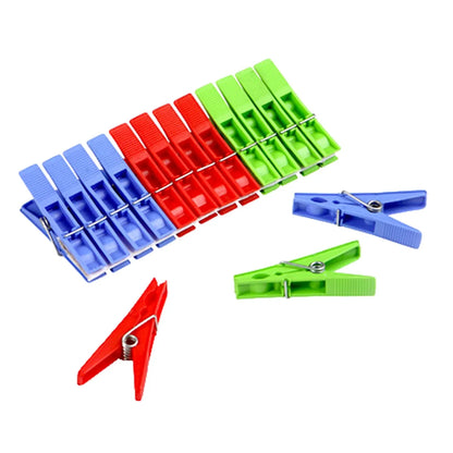 1364 Multipurpose 12 Pcs Cloth Clips (Multicolour) - Zidbik