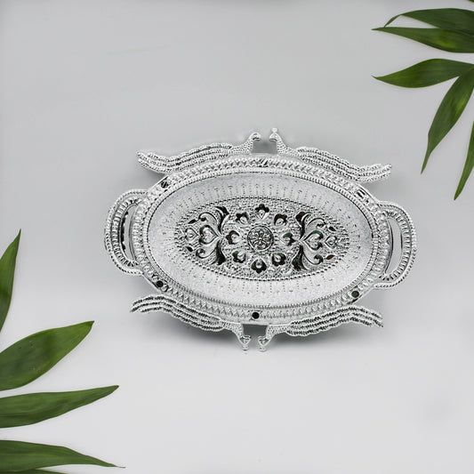 Decorative Mukhwas Serving Tray Serving Mukhwas Plate Fancy Candy Tray Dry Fruit Serving Tray - Zidbik