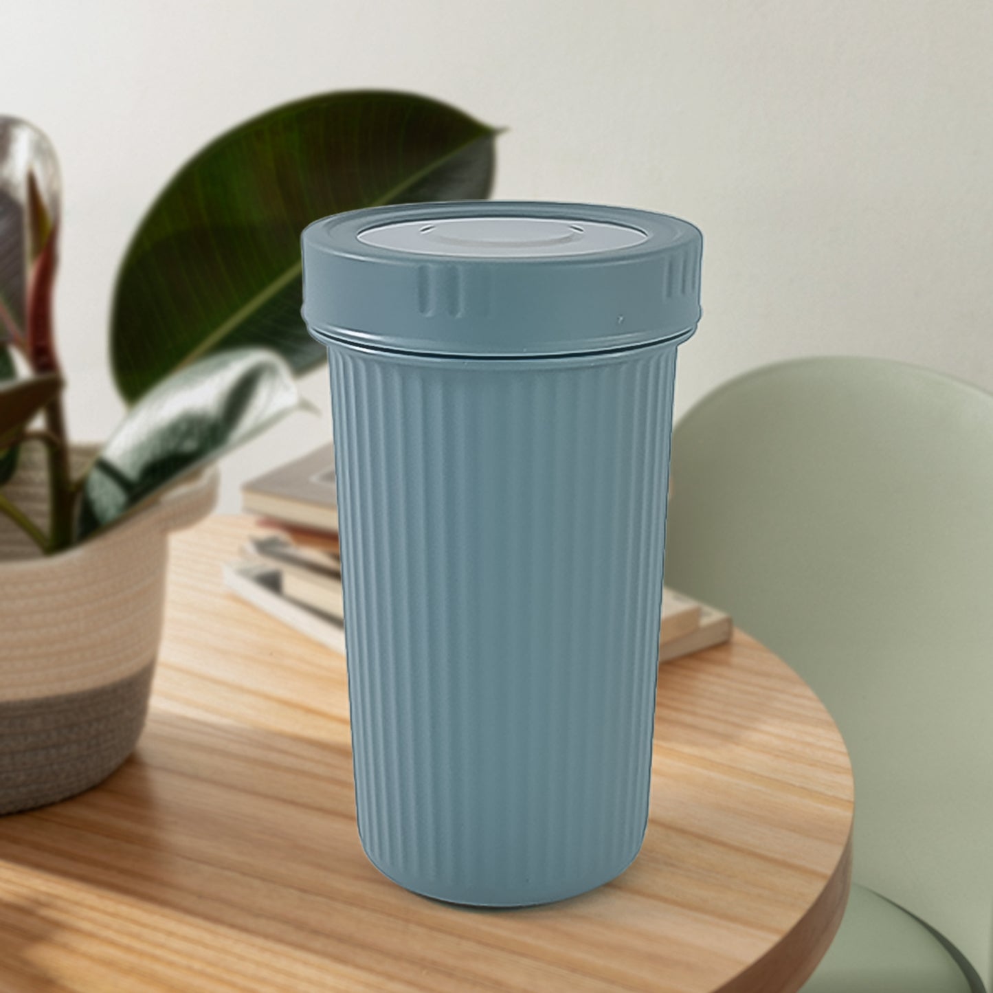 Apex Double Wall Inner Steel Travel Glass (500ml) Approx (1 Pc  Mix Color) - Zidbik