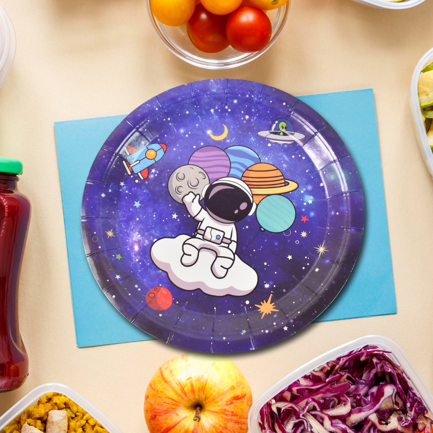 Round Plates Disposable Paper Plates  Happy Birthday Gift (10 Pcs Set  Mix Design) - Zidbik