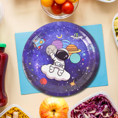 Round Plates Disposable Paper Plates  Happy Birthday Gift (10 Pcs Set  Mix Design) - Zidbik