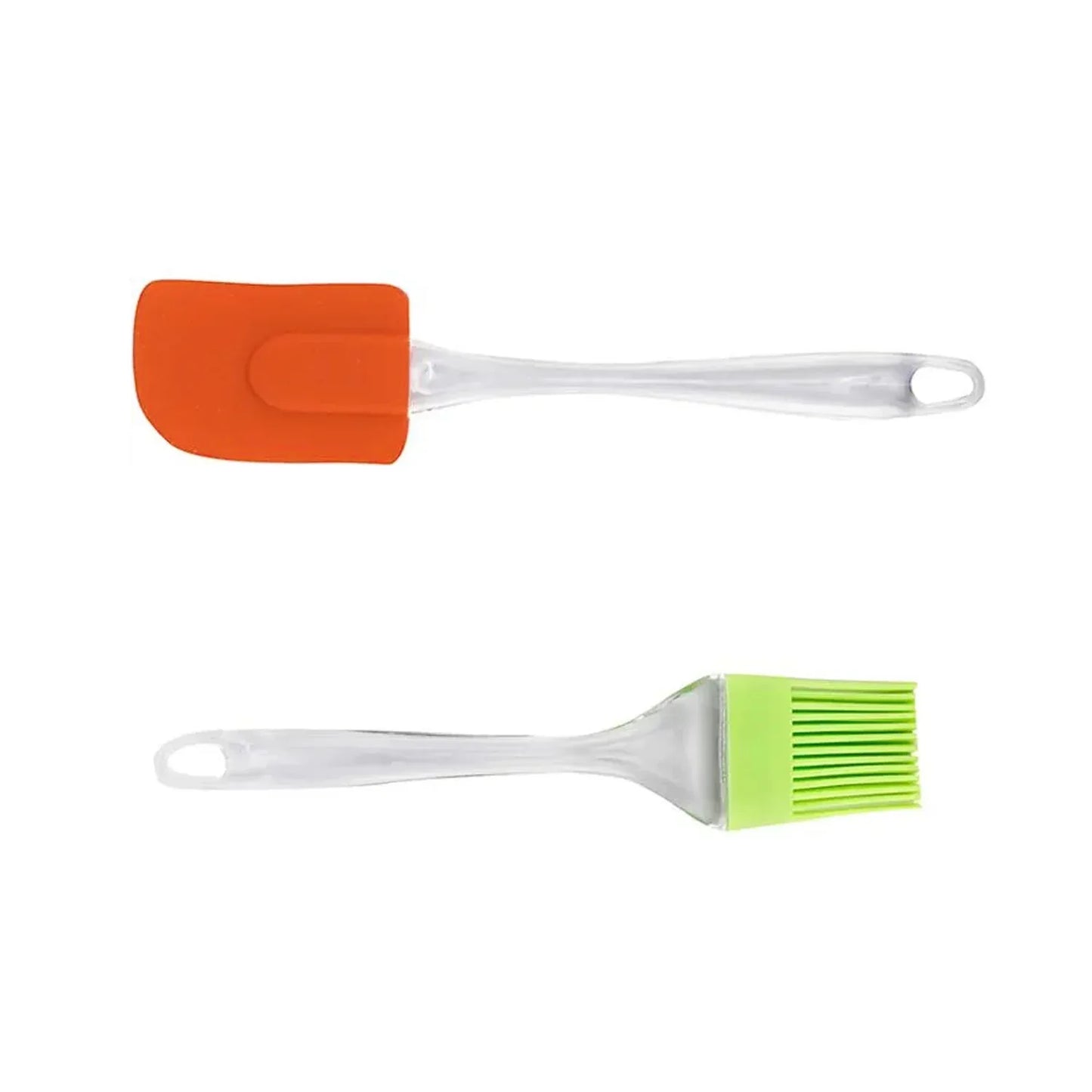 2825 2 In 1 Combo Of Big Brush Spatula Set For Pastry Cake Mixer Decorating Cooking Baking Grilling Tandoor Bakeware Combo Kitchen Tool Set - Zidbik