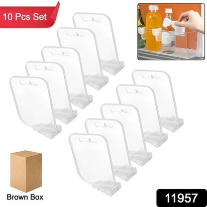 Plastic Storage Baskets Space Allocator Refrigerator Organizer Bins Partition Clip (10 Pcs Set) - Zidbik