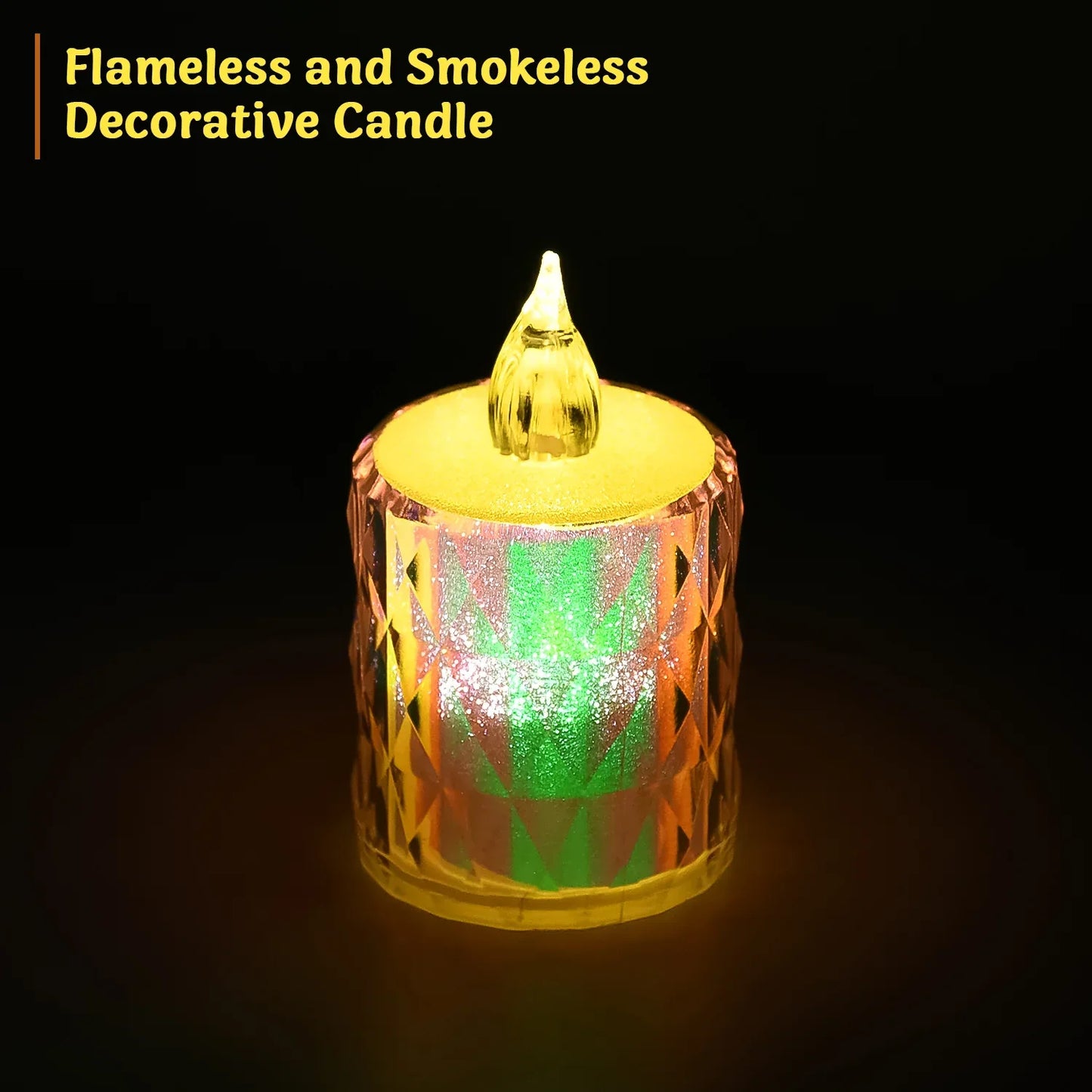 24 Pc Flameless And Smokeless Decorative Melting Candles Led Tea Light Candle Flickering Electronic Candle - Zidbik
