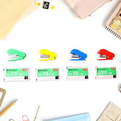 Mini Stapler Set With Staples Assorted Colors No.10 Staplers With Pins (20 Pcs Set) - Zidbik