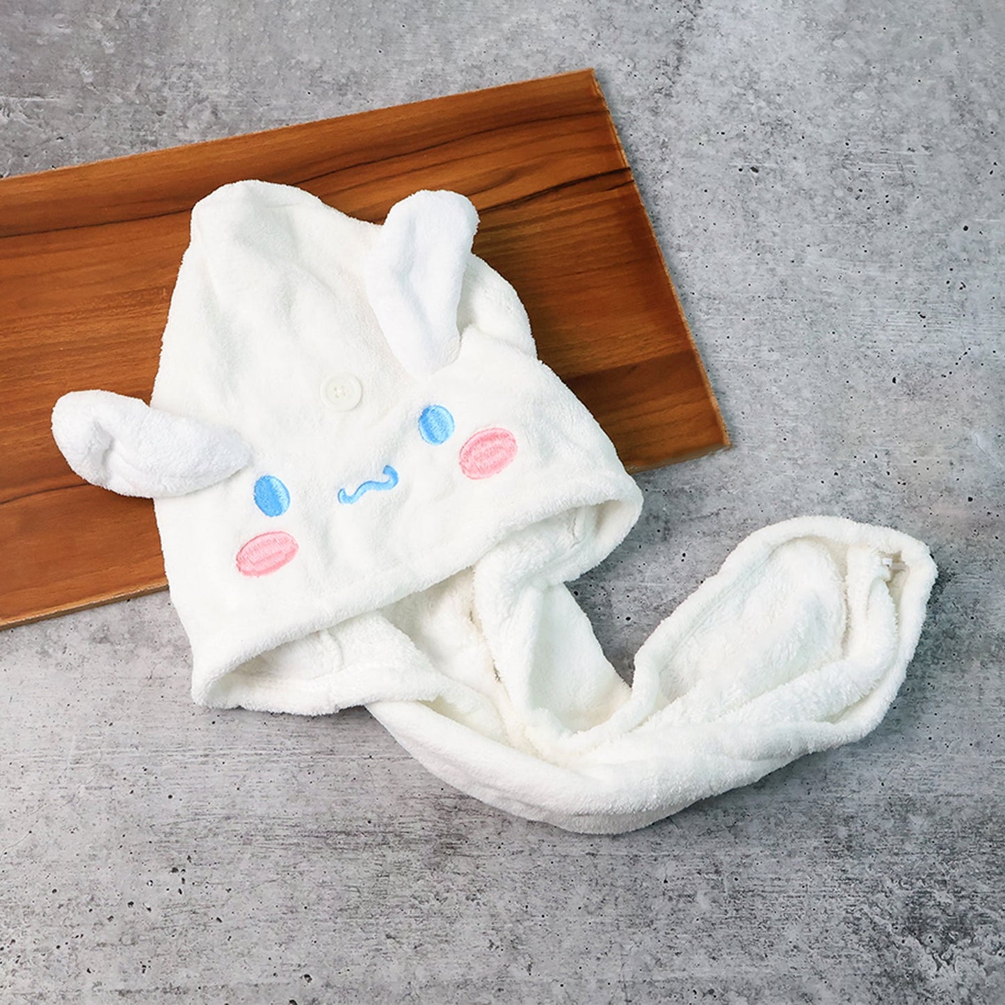 Premium Soft Microfiber Hair Drying Towel Wrap With Button (1 Pc) - Zidbik