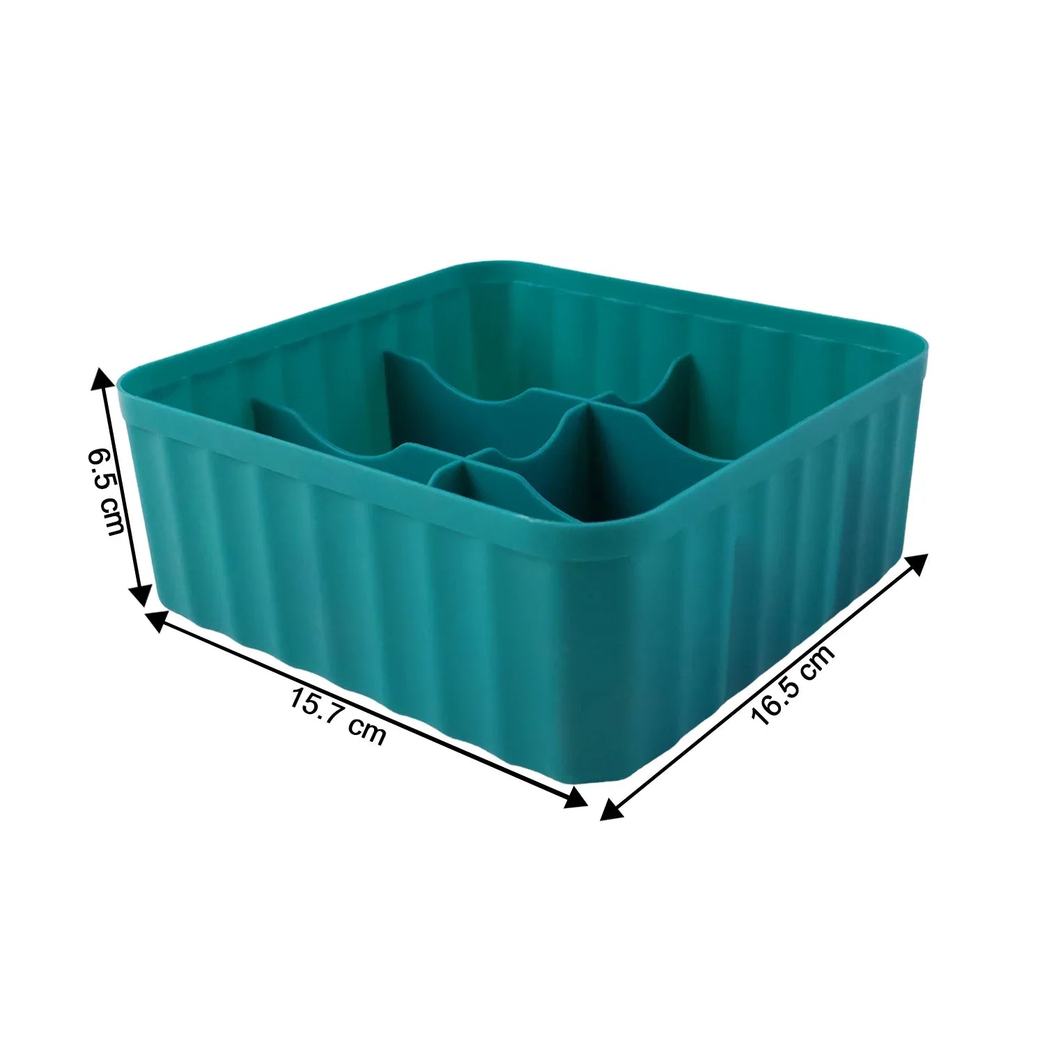 Square Organizer Box With 6 Compartments (Set Of 2) - Zidbik