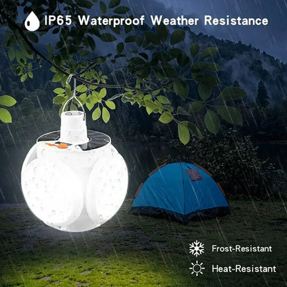 12590 Solar Multi-functional Emergency Led Light Bulb With Usb Charging Led Camping Lamp Camping Lamp Usb Rechargeable 5 Brightness Light Modes Foldable Camping Light Sos Ip65 Waterproof Camping Light Blackout Emergency Equipment Camping Gadgets - Zidbik