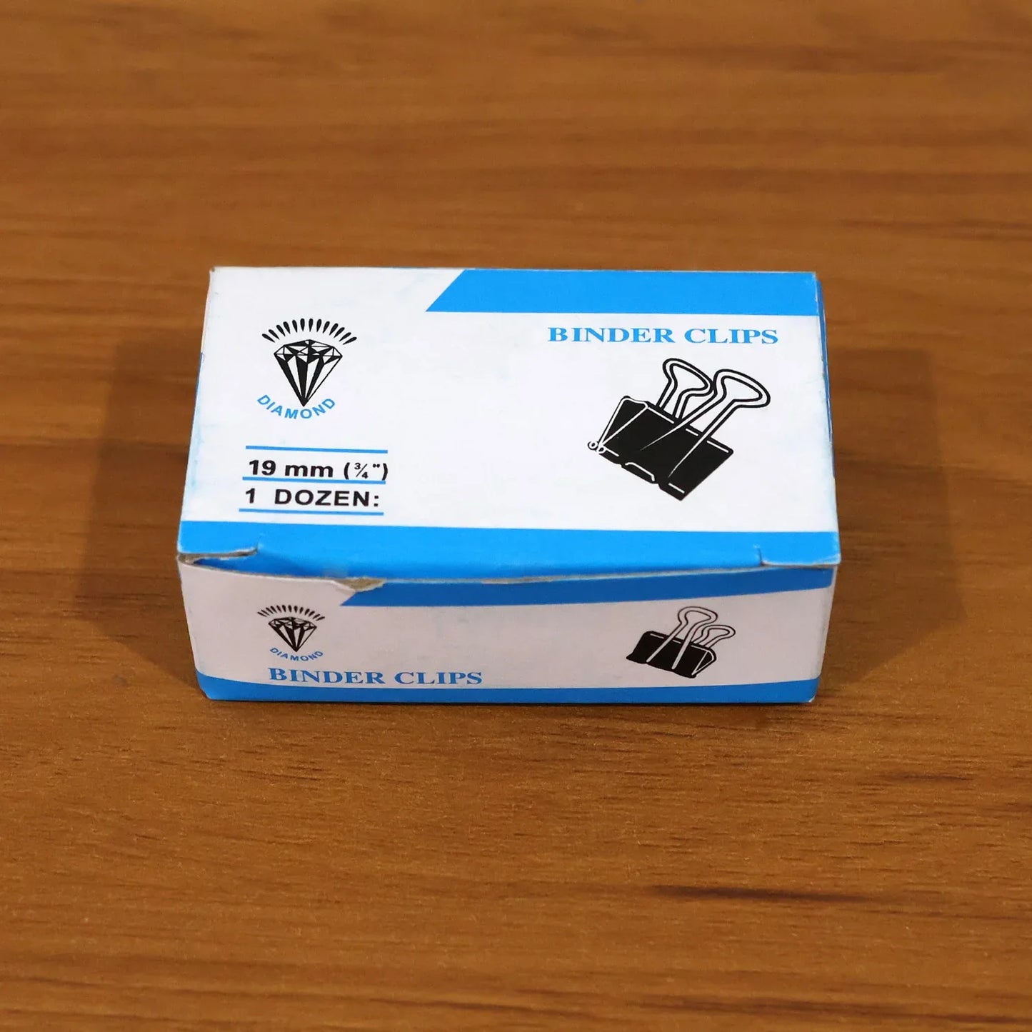 Black Metal Binder Clips (19 Mm 12 Pieces Set) - Zidbik