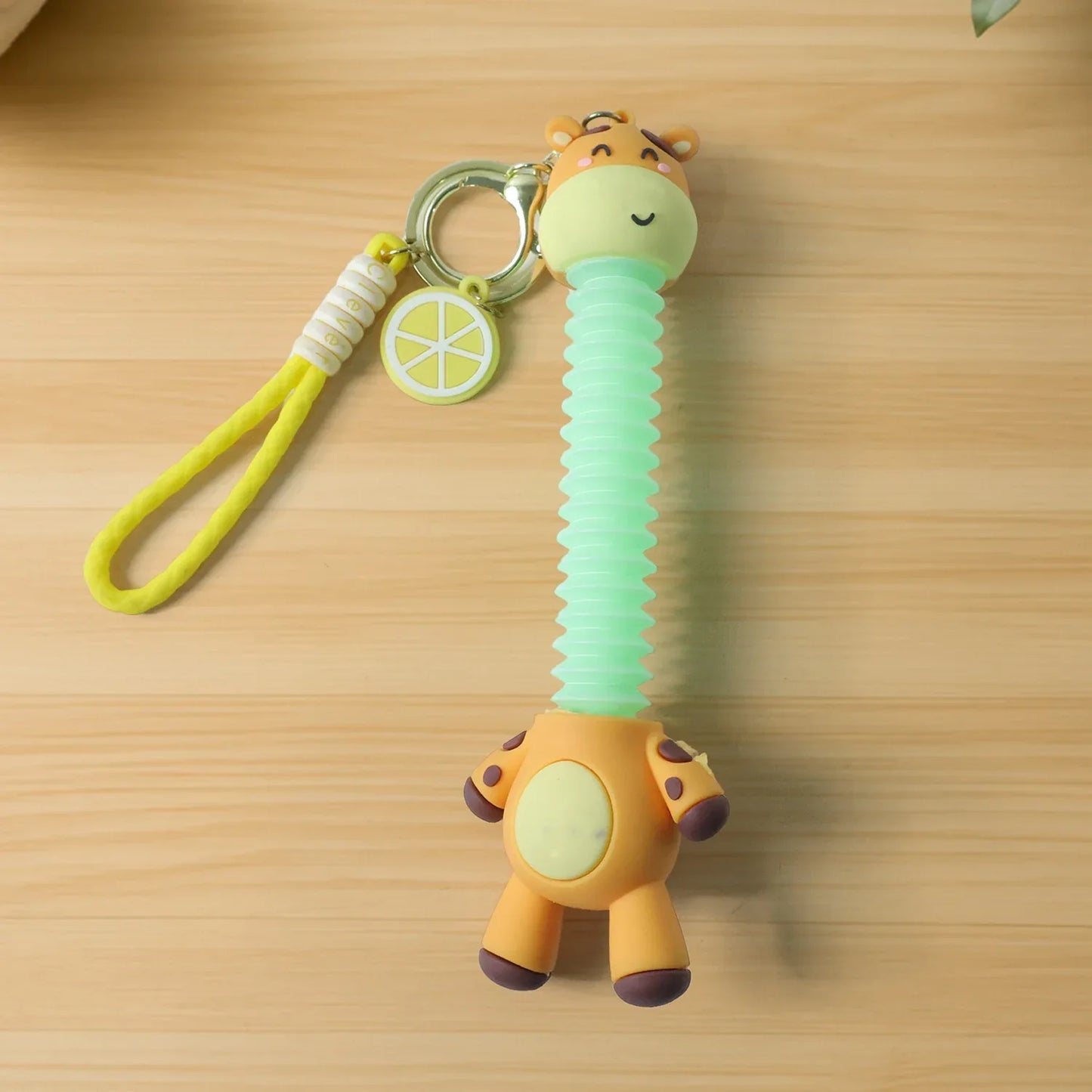 Cute Giraffe Cartoon Keychain (1 Pc) - Zidbik