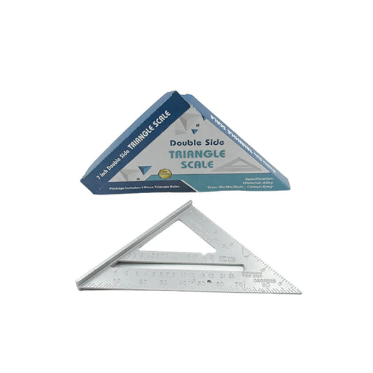1559 Double Side Scale Triangle Measurement Hand Tool 45 Degree Triangle Ruler Home For Industry Aluminum Alloy Rafter Square 7-inch Length - Zidbik
