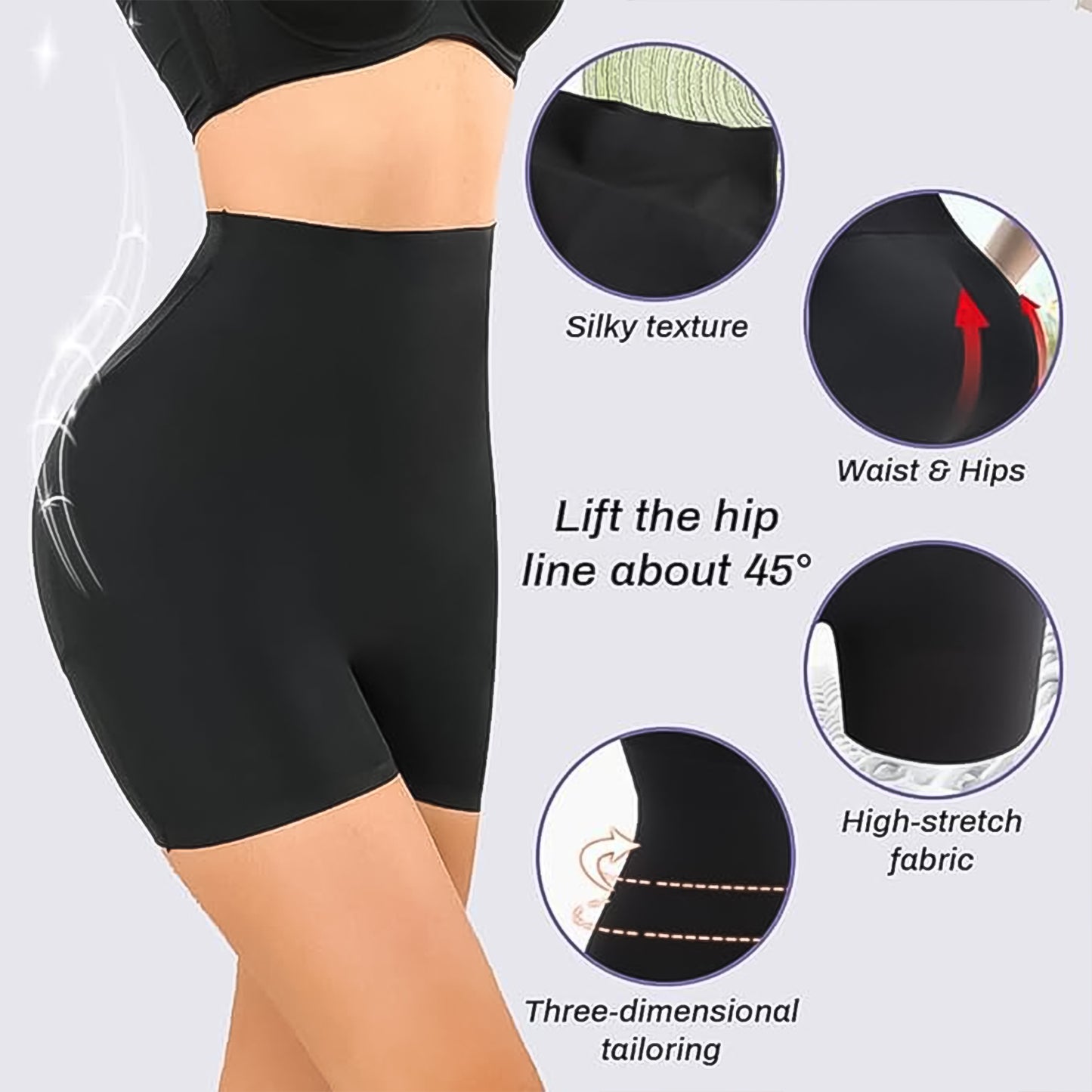 Womens Butt Lifter Padded Underwear Hip Pads Body Shaper Control Knickers Hip Pad (1 Pc  Large) - Zidbik