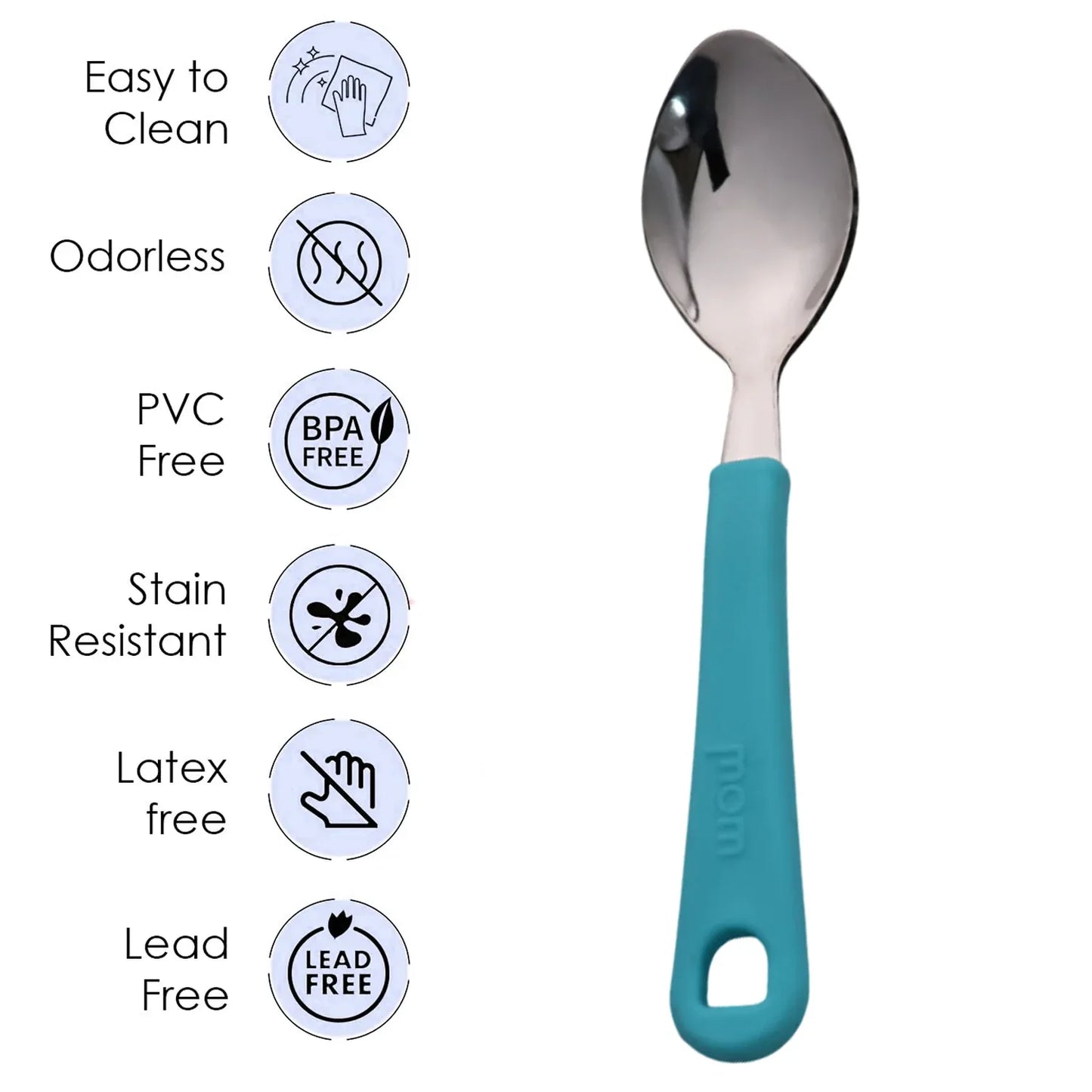 Supermom Stainless Steel Tea Spoon (6 Pc Set) - Zidbik