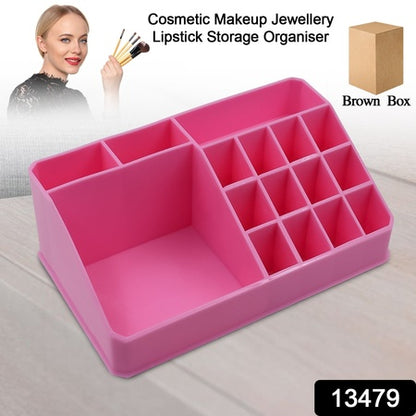 Makeup Organiser Cosmetic Makeup Lipstick Storage Box With Drawer Plastic Case Holder Skin Care Products (1 Pc) - Zidbik