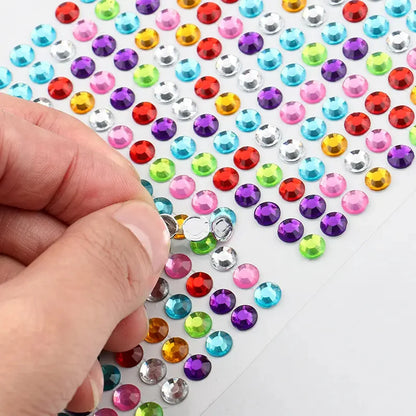 Self Adhesive Multi Size Shaped Shining Stones Crystals Stickers For Art Craft Mobile Phone Decoration Jewellery Making School Projects Creative Work - Zidbik