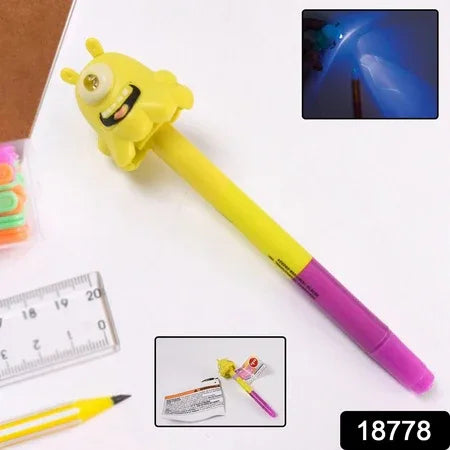 3-in-1 Ball Pen With Marker And Light Versatile Writing Tool (1 Pc) - Zidbik