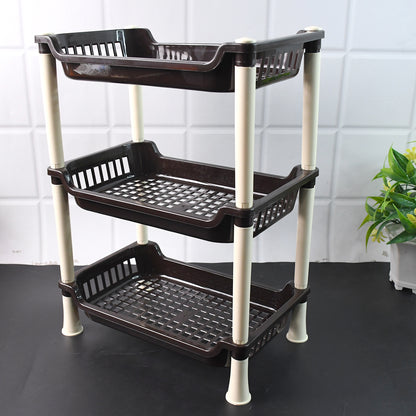 Apex Small Multiuse Plastic Storage Rack Organizer 3-tier - Zidbik