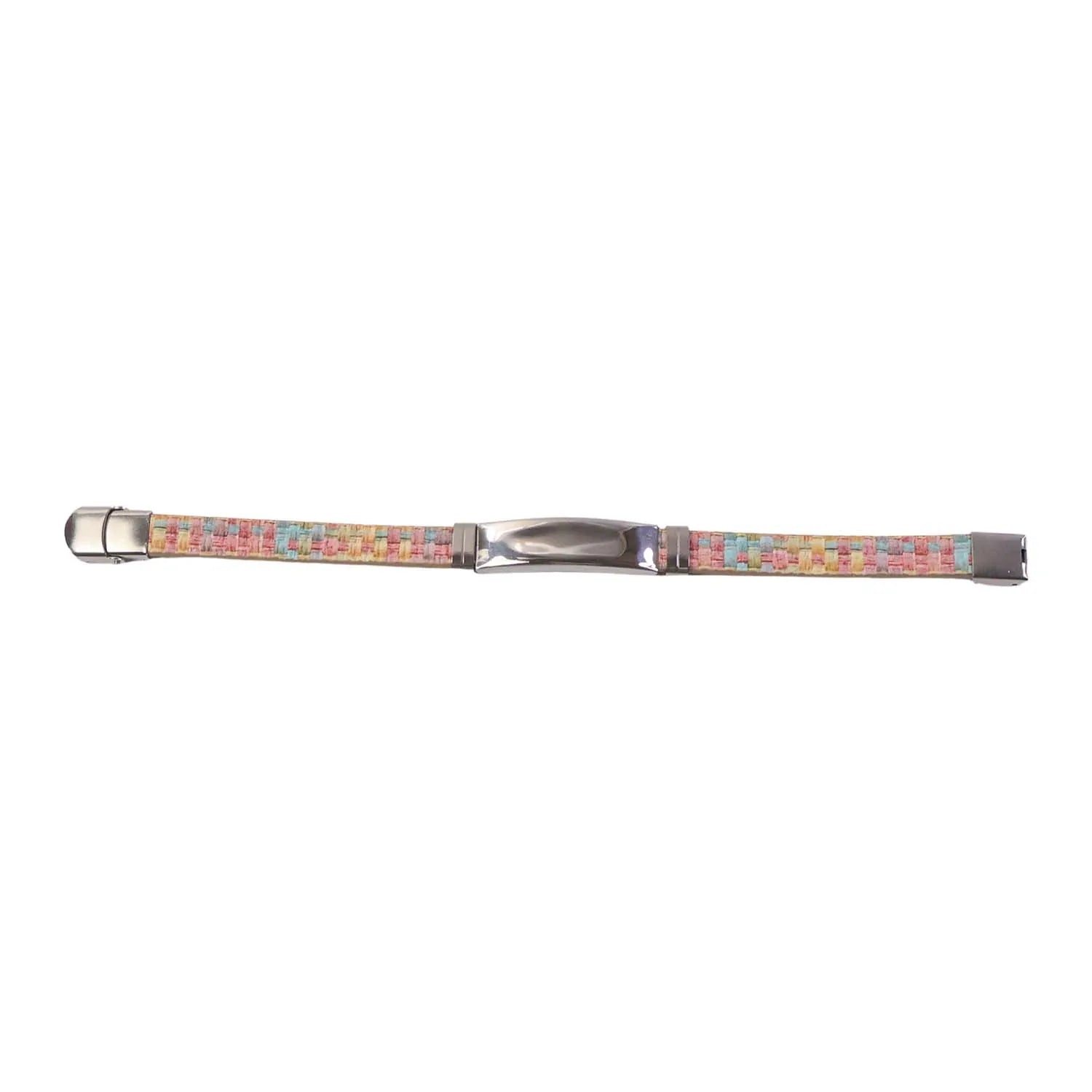 Premium Fancy Wrist Bracelet With Multicolor Woven Design (1 Pc) - Zidbik