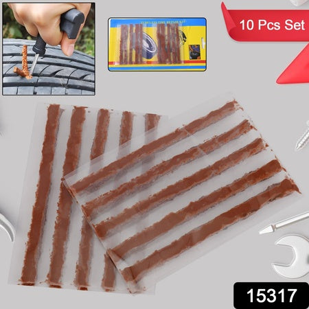 Tire Repair Strings Rubber Strips For Cars  Bike (10 Pcs Set ) - Zidbik