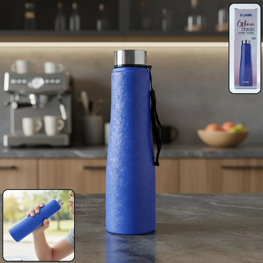 Classic Stainless Steel Water Bottle Blue Color (1000 Ml 1 Piece) - Zidbik