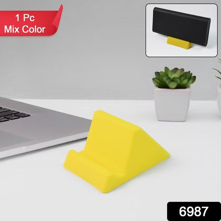 Compact Plastic Mobile Phone Holder Stand (1 Pc  Mix Color) - Zidbik