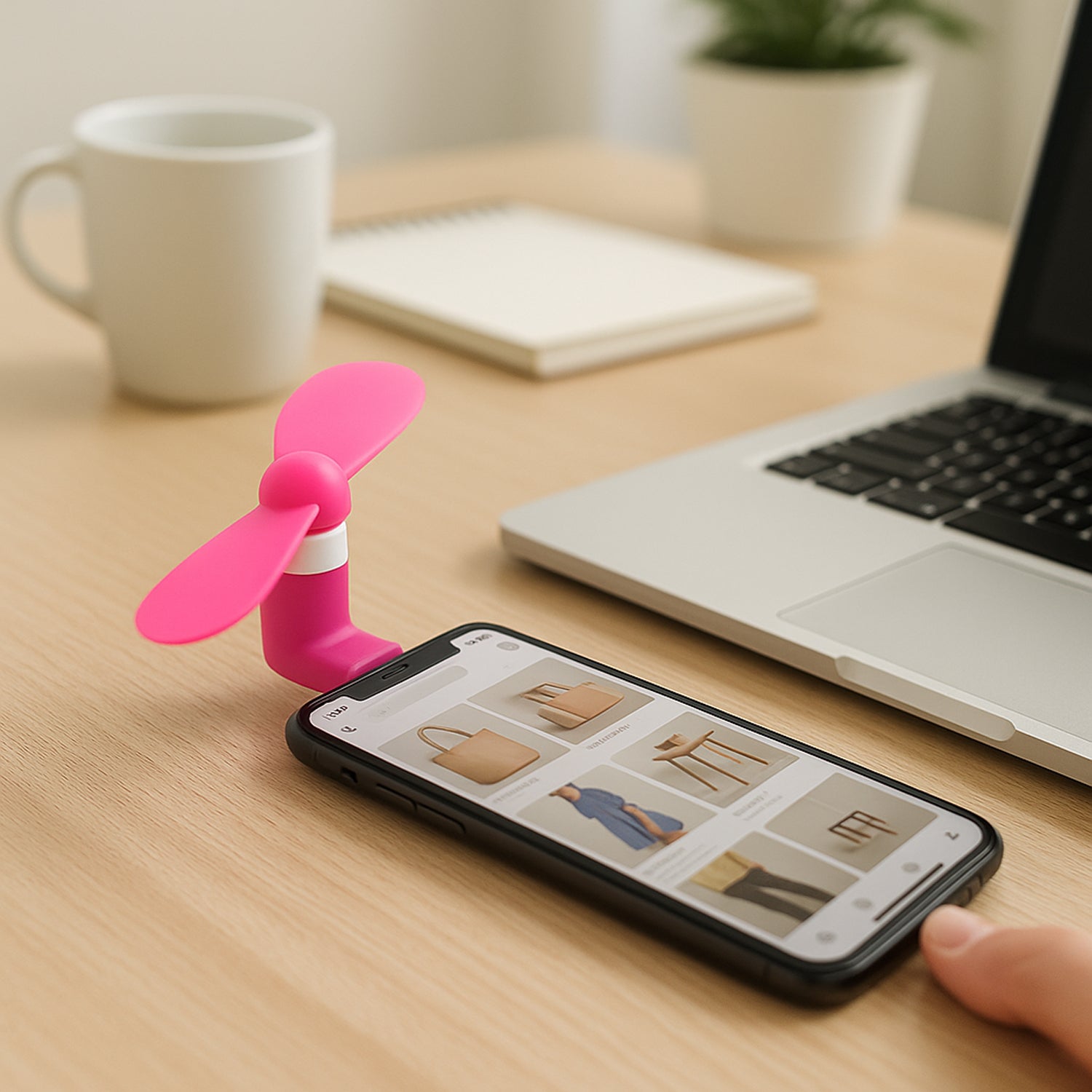 Mini Mobile Phone Cooling Fan - (1 Pc) - Zidbik