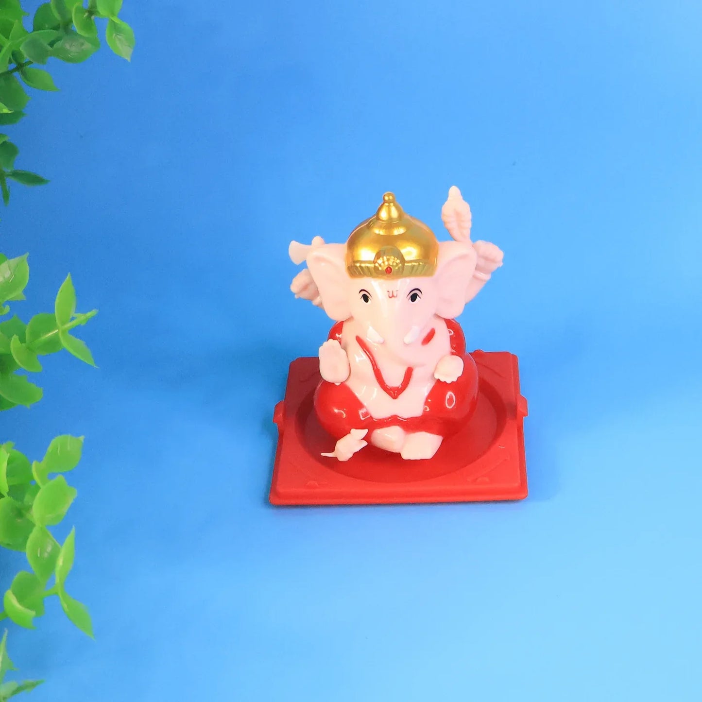 Decorative Small Lord Ganesh Idol In Transparent Case (1 Pc) - Zidbik