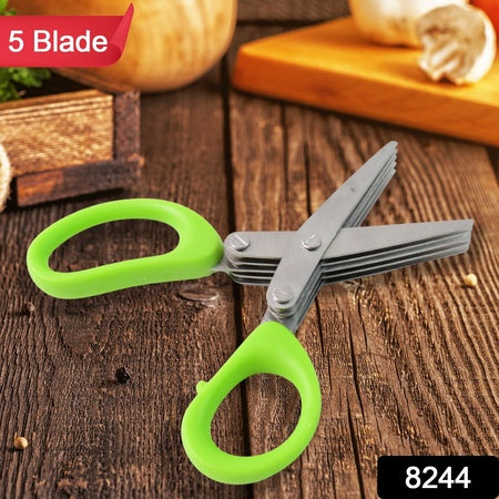 Premium 5 Blade Multipurpose Herb Scissors (1 Pc) - Zidbik