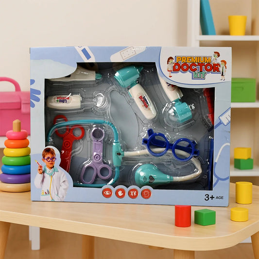 Aditi Premium Doctor Kit Medical Role Play Toy Set For Kids (10 Pc) - Zidbik