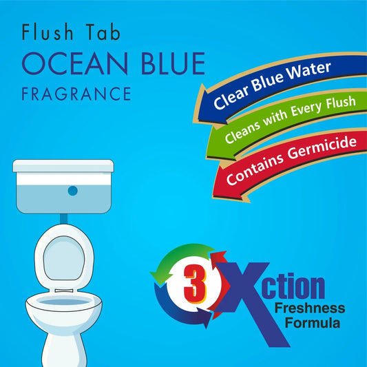 1325 Toilet Cleaner Flush Tab (Ocean Blue) - 50 Gram - Zidbik