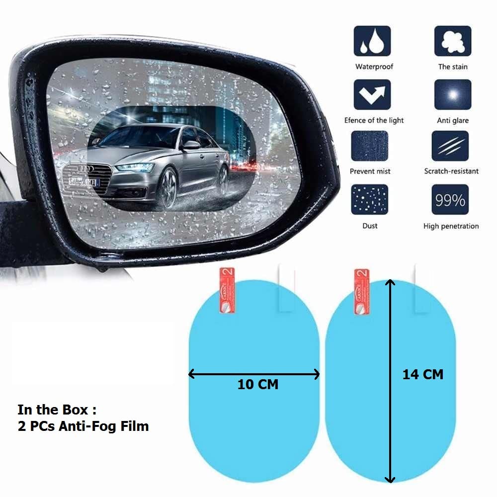 7552 Anti Fog Anti Scratch Interior Rearview Car Mirror Film Waterproof Hd Clear Protective Sticker Film For Safe Driving Car Mirrors Side Windows - Zidbik
