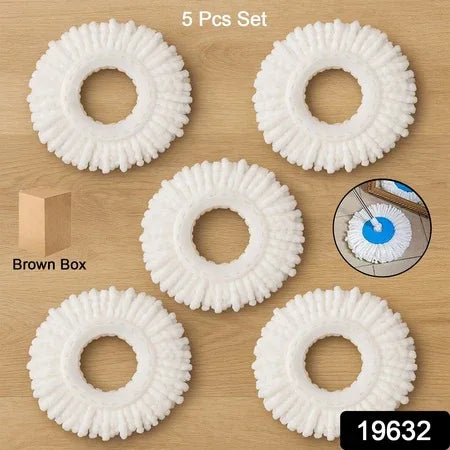 Microfiber Spin Mop Refill Head 360 Rotating Mop (5 Pc) - Zidbik